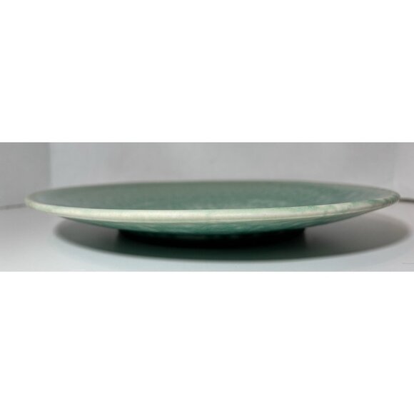 Jars France Tourron Jade Dinner Plate  Handmade Crackle Green 10.5" - Picture 5 of 6